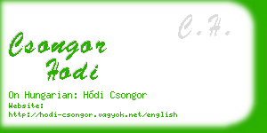 csongor hodi business card