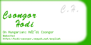 csongor hodi business card